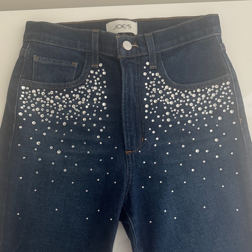 Joe's Jeans Women's Dark Blue High Rise with Rhinestones